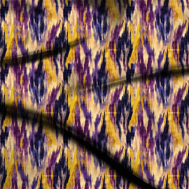royal purple ethnic digital print fabric texture — medium scale closeup