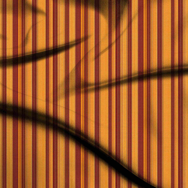 Ochre Stripes Digital Print Fabric | Kurti Palazzo Maxi | Festive maximalism | Vintage guitar art | Satin Digital Fabric - 1232