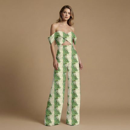 forest green other print fabric draped — kurta set styling