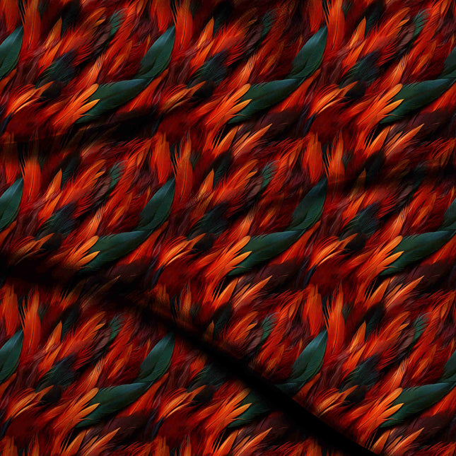 burnt sienna floral digital print fabric texture — large scale closeup
