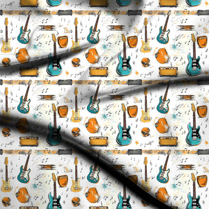 teal blue other digital print fabric texture — medium scale closeup