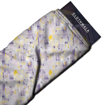 lavender mist geometric all-over print pattern — medium scale repeat layout