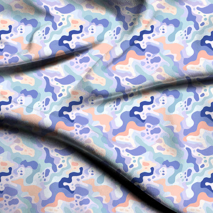 periwinkle abstract digital print fabric texture — medium scale closeup