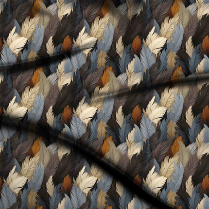 charcoal brown animal digital print fabric texture — medium scale closeup