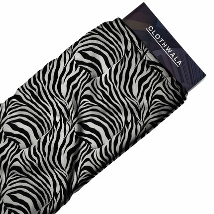 black animal print fabric draped — skirt styling