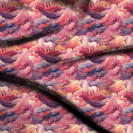dusty rose floral fabric detail — textured finish digital print closeup
