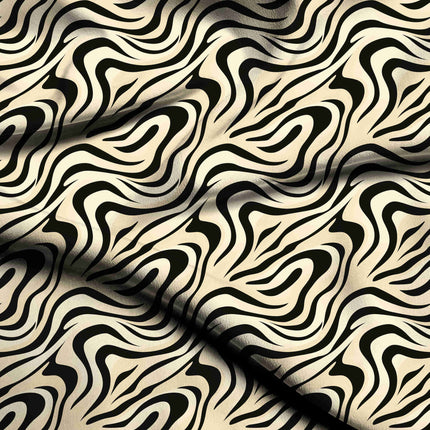 jet black animal digital print fabric texture — large scale closeup