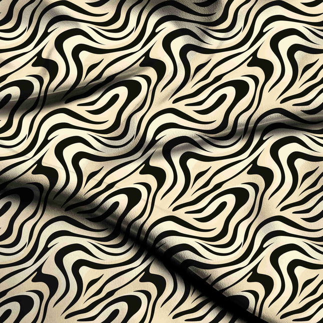 jet black animal digital print fabric texture — large scale closeup