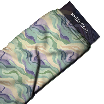 dusty lavender abstract fabric detail — textured finish digital print closeup