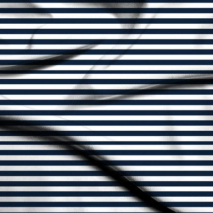navy blue stripes digital print fabric texture — medium scale closeup