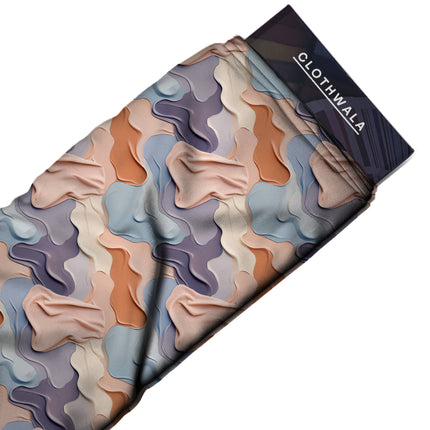 dusty rose abstract all-over print pattern — medium scale repeat layout