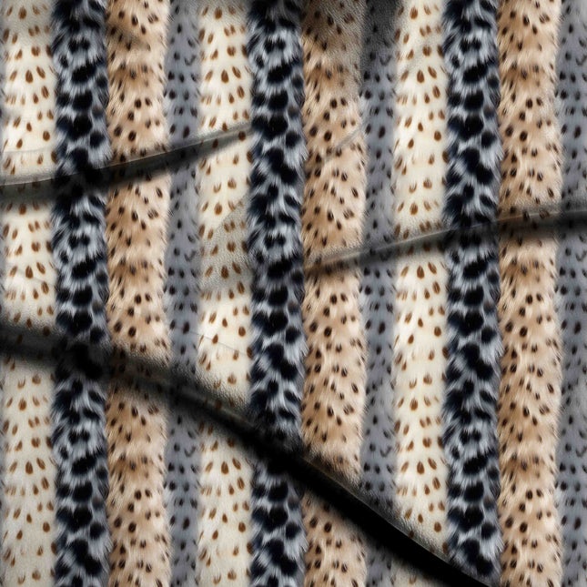 jet black animal digital print fabric texture — medium scale closeup
