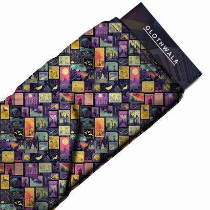 midnight blue other all-over print pattern — medium scale repeat layout