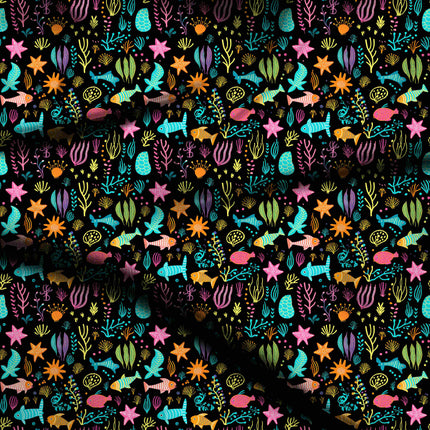 electric turquoise other digital print fabric texture — medium scale closeup