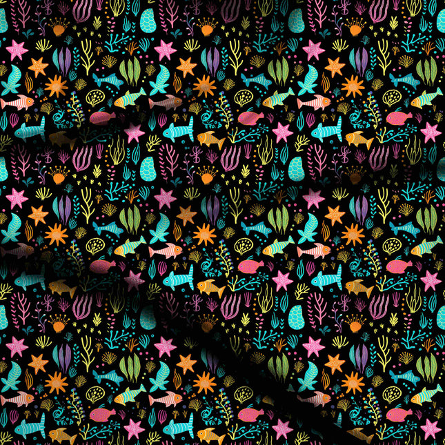 electric turquoise other digital print fabric texture — medium scale closeup