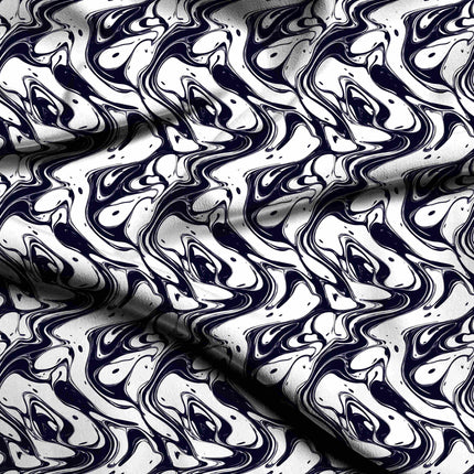 midnight navy abstract digital print fabric texture — large scale closeup