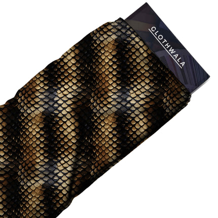 espresso brown animal fabric detail — textured finish digital print closeup