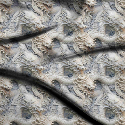 ivory cream other digital print fabric texture — large scale closeup