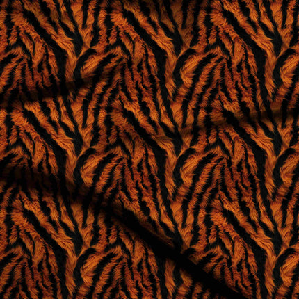burnt sienna animal digital print fabric texture — large scale closeup
