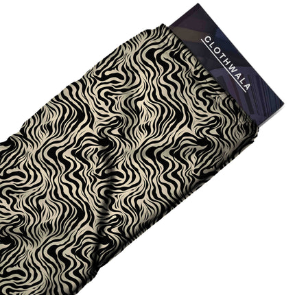 jet black animal all-over print pattern — medium scale repeat layout