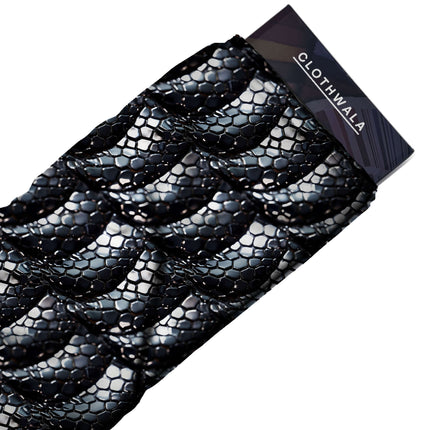 jet black animal print fabric draped — co-ord set styling