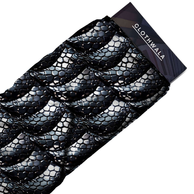 jet black animal print fabric draped — co-ord set styling