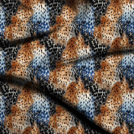 burnt sienna animal digital print fabric texture — medium scale closeup