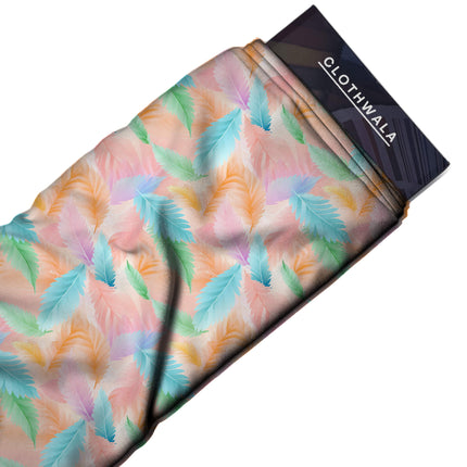 dusty rose floral fabric detail — digital print closeup