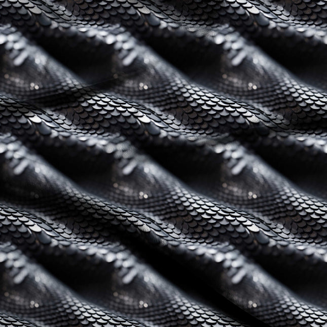 jet black animal digital print fabric texture — fine scale closeup