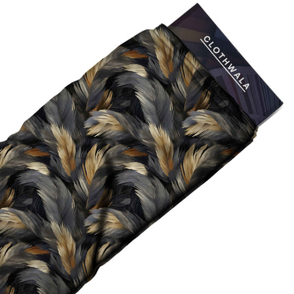 jet black animal fabric detail — glossy finish digital print closeup