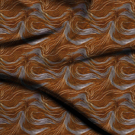 burnt sienna abstract digital print fabric texture — fine scale closeup