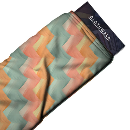 dusty rose geometric fabric detail — textured finish digital print closeup