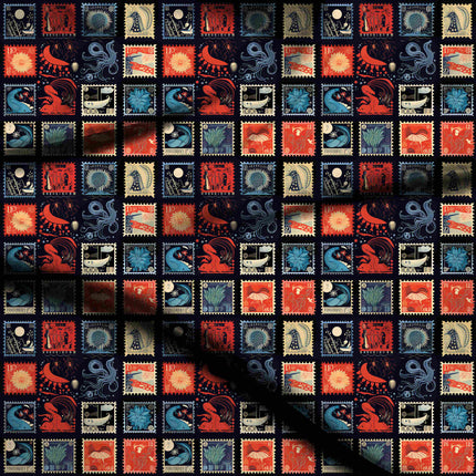 midnight blue other digital print fabric texture — medium scale closeup