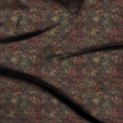 burnt umber animal digital print fabric texture — fine scale closeup