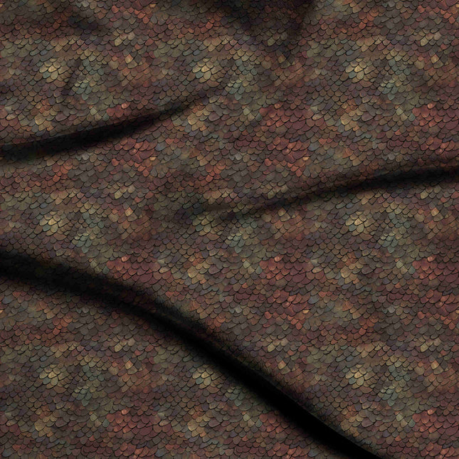burnt umber animal digital print fabric texture — fine scale closeup