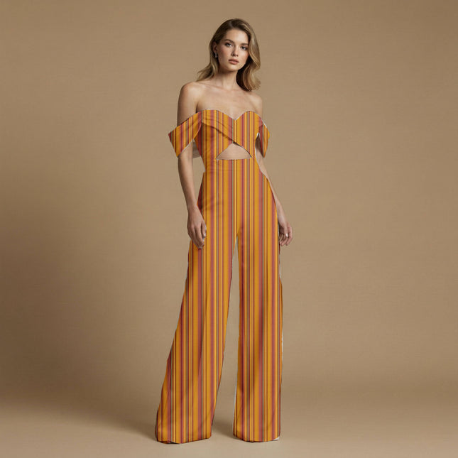 maroon red stripes print fabric draped — kaftan styling