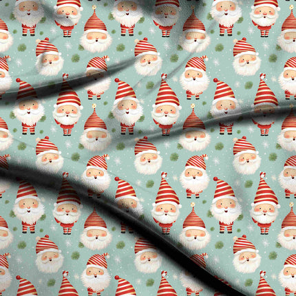 Mint Green Other Digital Print Fabric for Pathani Suit | Festive Fusion Fabric - 4518