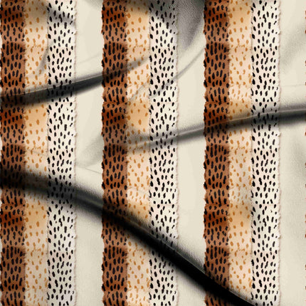 burnt umber animal print fabric draped — kurta styling