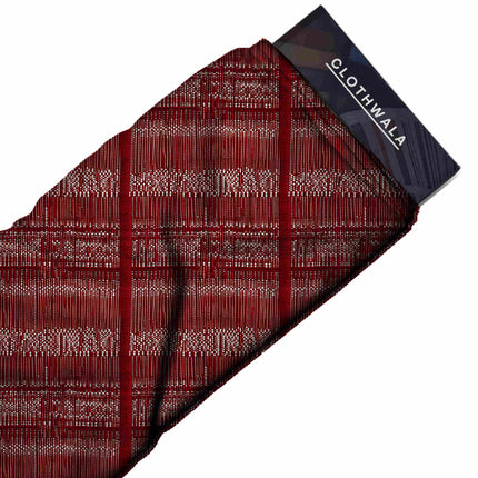 crimson red ethnic all-over print pattern — fine scale repeat layout