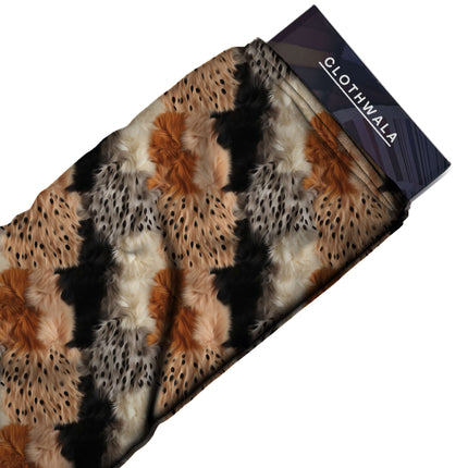 jet black animal all-over print pattern — medium scale repeat layout