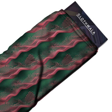 Forest Green Abstract Digital Print Fabric for Set | Ethereal garden party - Image 2
