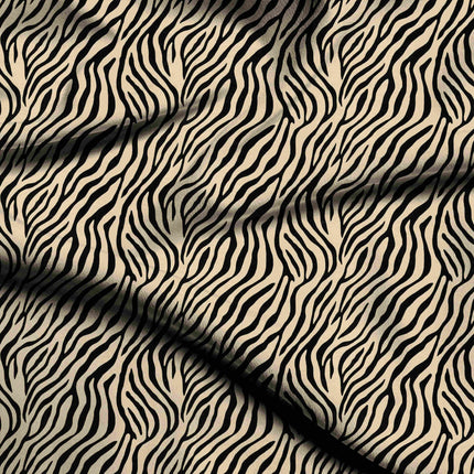 jet black animal digital print fabric texture — medium scale closeup