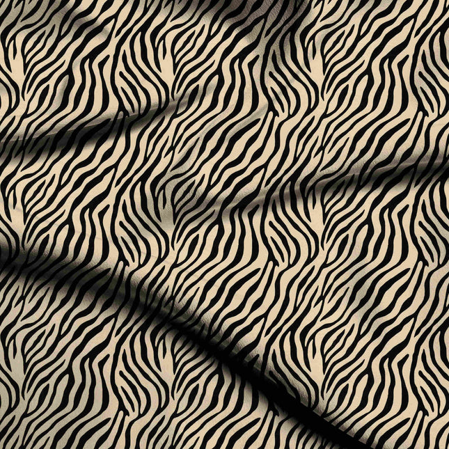 jet black animal digital print fabric texture — medium scale closeup