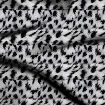 jet black animal digital print fabric texture — medium scale closeup