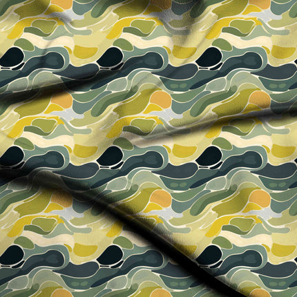 moss green abstract fabric detail — textured finish digital print closeup