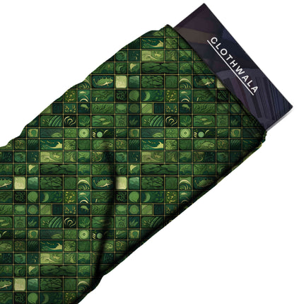 forest green other all-over print pattern — medium scale repeat layout