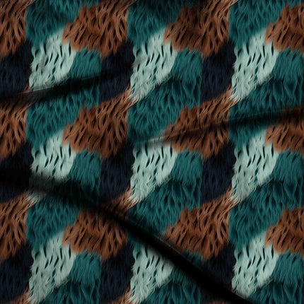 russet brown animal digital print fabric texture — large scale closeup