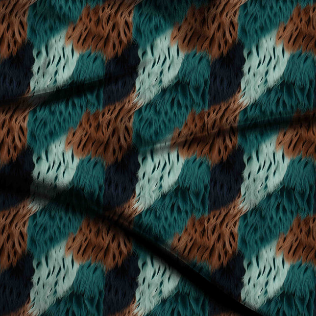 russet brown animal digital print fabric texture — large scale closeup