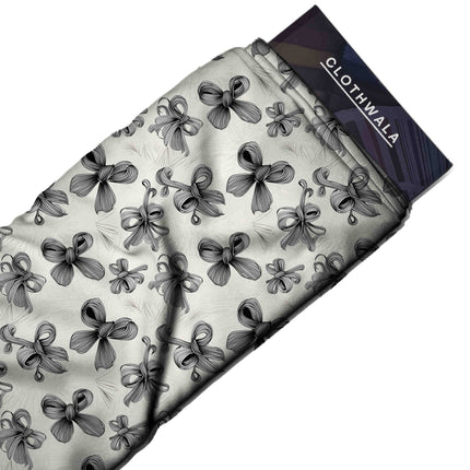 ivory cream other print fabric draped — scarf styling