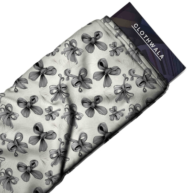 ivory cream other print fabric draped — scarf styling